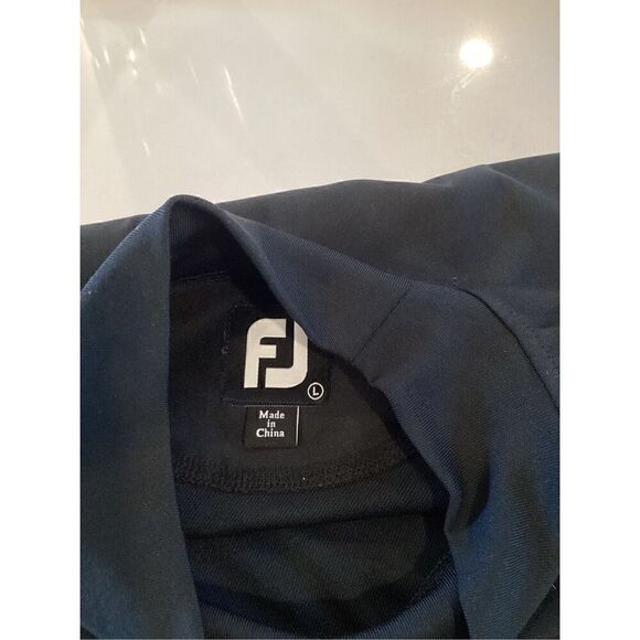FootJoy FJ Mock Neck Black Pullover Golf Sz L Stretch Base Layer - Picture 4 of 7